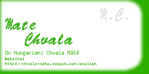 mate chvala business card